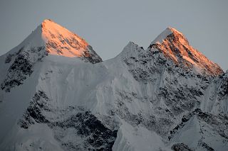 38 Gasherbrum II, Gasherbrum III North Faces At Sunset From Gasherbrum North Base Camp In China.jpg